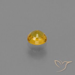 Zaffiro Dorato medio naturale da 0.68 ct, Rotondo, VVS-VS