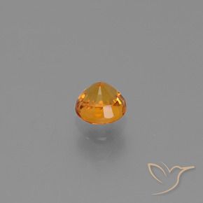 Zaffiro Arancio Intenso naturale da 0.67 ct, Rotondo, VVS-VS