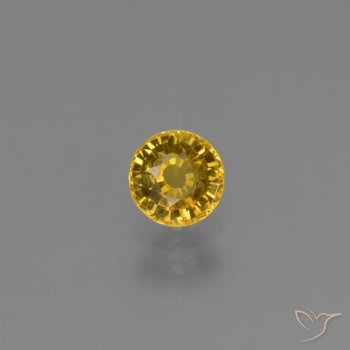 0.66ct Naturale Dorato Zaffiro, Rotondo, VVS-VS