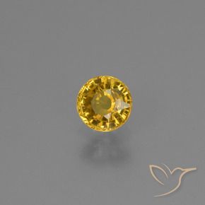 Zaffiro Dorato naturale da 0.66 ct, Rotondo, VVS-VS