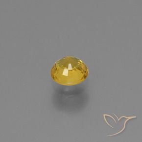 Zaffiro Dorato naturale da 0.66 ct, Rotondo, VVS-VS