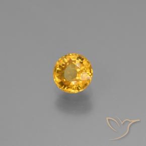 Zaffiro Dorato naturale da 0.64 ct, Rotondo, VVS-VS