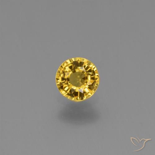 0.65ct Naturale Dorato Zaffiro, Rotondo, VVS-VS