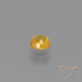 Zaffiro Dorato scuro naturale da 0.62 ct, Rotondo, VVS