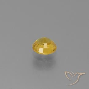 Zaffiro Dorato naturale da 0.68 ct, Rotondo, VVS-VS