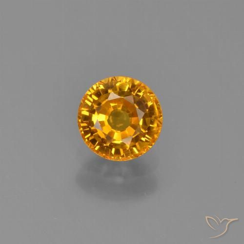0.70ct Naturale Oro Zaffiro, Rotondo, VVS-VS