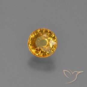 Zaffiro Arancio Dorato Profondo naturale da 0.70 ct, Rotondo, VVS-VS