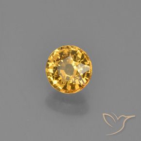 Zaffiro Arancio Dorato Profondo naturale da 0.62 ct, Rotondo, VVS-VS