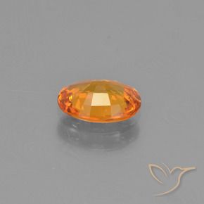 Zaffiro Arancione scuro naturale da 1.05 ct, Ovale, VVS-VS