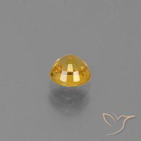 Zaffiro Dorato naturale da 0.65 ct, Rotondo, VVS-VS