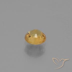 Zaffiro Arancio Medio naturale da 0.58 ct, Rotondo, VVS-VS