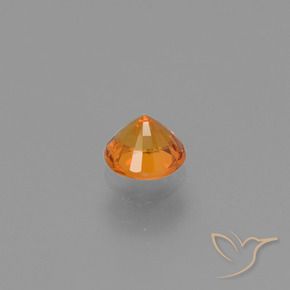 Zaffiro Albicocca Arancia naturale da 0.64 ct, Rotondo, VVS-VS