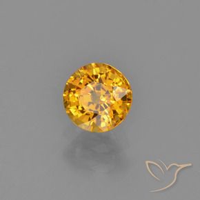Zaffiro Arancio Dorato Profondo naturale da 0.72 ct, Rotondo, VVS