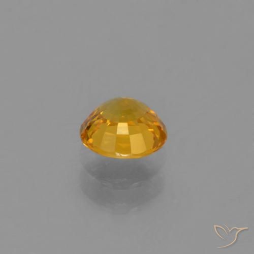 Zaffiro Arancio Dorato Profondo naturale da 0.66 ct, Rotondo, VVS-VS