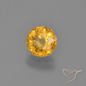Zaffiro Arancio Dorato Profondo naturale da 0.73 ct, Rotondo, VS