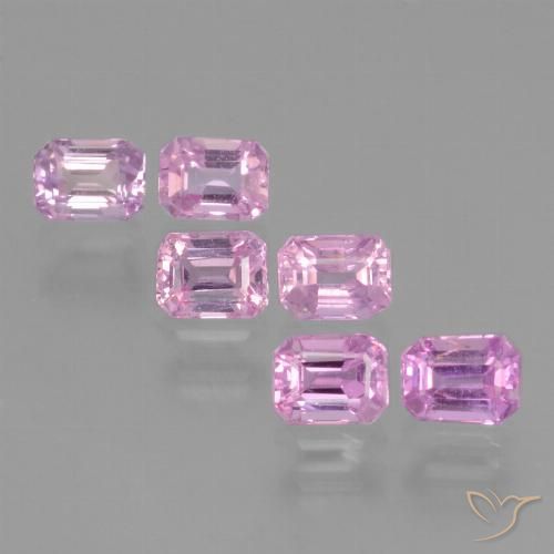 Gemme di Zaffiro Rosa porpora chiaro reale naturale da 1.74 ct, Ottagonale / Taglio smeraldo, VS