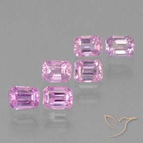 Gemme di Zaffiro Rosa porpora chiaro reale naturale da 1.74 ct, Ottagonale / Taglio smeraldo, VS