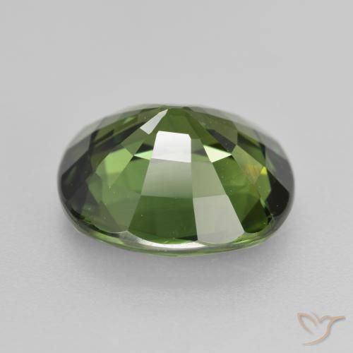 Zaffiro Verde scuro naturale da 4.12 ct, Cuscino, VVS-VS