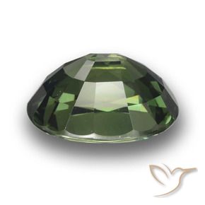Zaffiro Verde scuro naturale da 3.34 ct, Ovale, VVS-VS