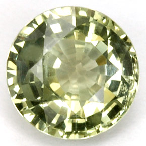 Zaffiro naturale verde da 1,06 ct, taglio rotondo, VS