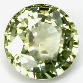 Zaffiro naturale verde da 1,06 ct, taglio rotondo, VS
