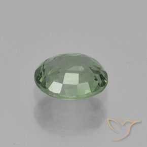 Zaffiro Verde foresta chiaro naturale da 0.88 ct, Ovale, VS