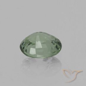 Zaffiro Medium Light Green naturale da 0.75 ct, Ovale, VVS-VS