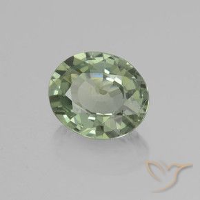 Zaffiro Verde foresta naturale da 0.72 ct, Ovale, VVS