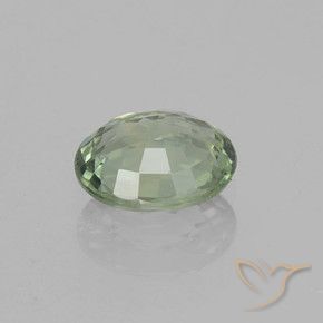 Zaffiro Verde foresta naturale da 0.72 ct, Ovale, VVS