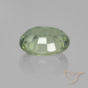 Zaffiro Verde Salvia Chiaro naturale da 0.80 ct, Ovale, VVS-VS