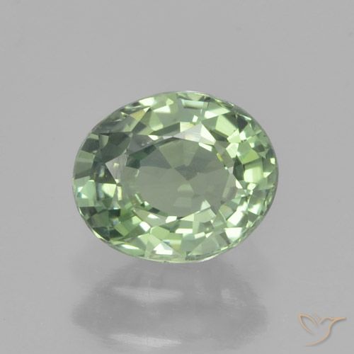 0.82ct Naturale Verde chiaro Zaffiro, Ovale, VVS-VS
