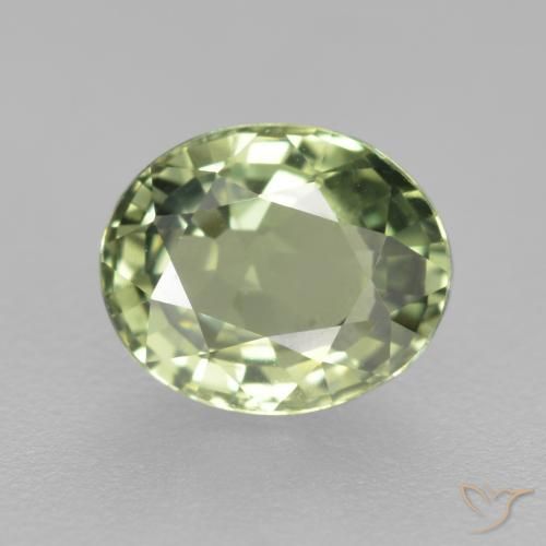 0.78ct Naturale Verde chiaro Zaffiro, Ovale, VVS-VS