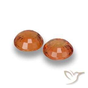 Gemme di Zaffiro Arancio Medio naturale da 1.16 ct, Rotondo, VVS-VS