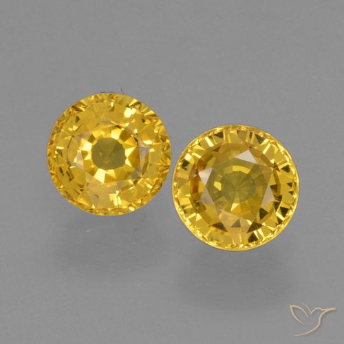 1.16ctw Naturale Dorato Zaffiro, Rotondo, VVS-VS