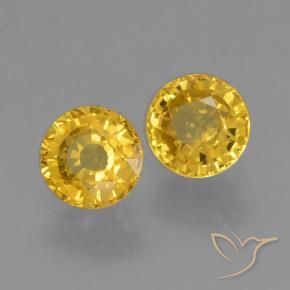 Gemme di Zaffiro Dorato naturale da 1.16 ct, Rotondo, VVS-VS