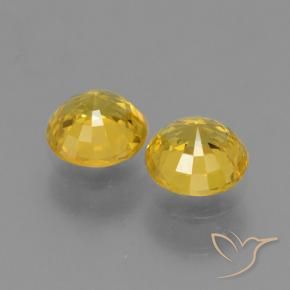 Gemme di Zaffiro Dorato naturale da 1.16 ct, Rotondo, VVS-VS