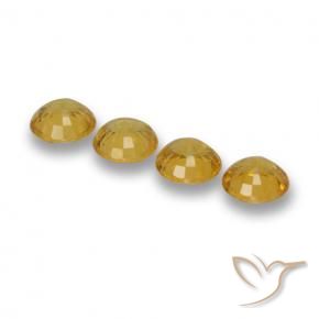 Gemme di Zaffiro Dorato scuro naturale da 2.42 ct, Rotondo, VVS-VS
