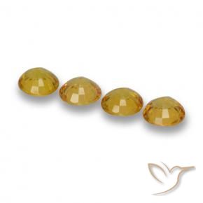 Gemme di Zaffiro Oro profondo naturale da 2.28 ct, Rotondo, VVS-VS