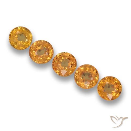 2.72ctw Naturale Arancio intenso-OroG Zaffiro, Rotondo, VS