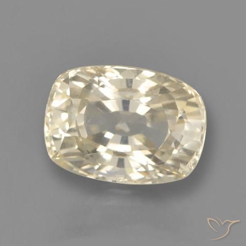 1.45ct Naturale Giallo chiaro Zaffiro, Cuscino, VVS
