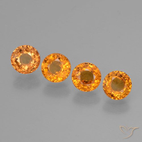 2.36ctw Naturale Oro Zaffiro, Rotondo, VVS-VS