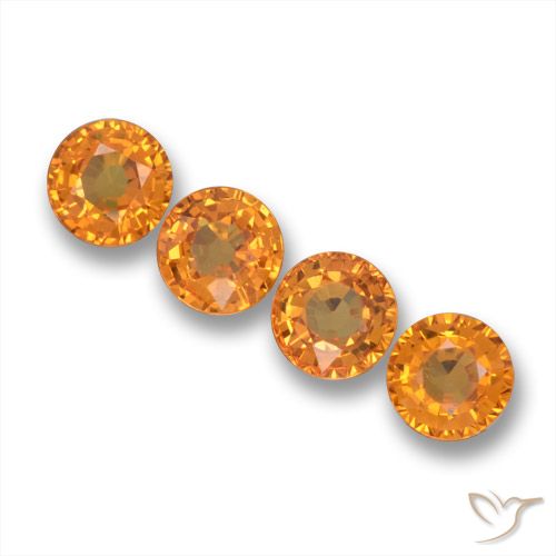 2.33ctw Naturale Arancio intenso-OroG Zaffiro, Rotondo, VVS-VS