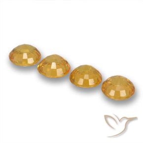 Gemme di Zaffiro Dorato scuro naturale da 2.31 ct, Rotondo, VS