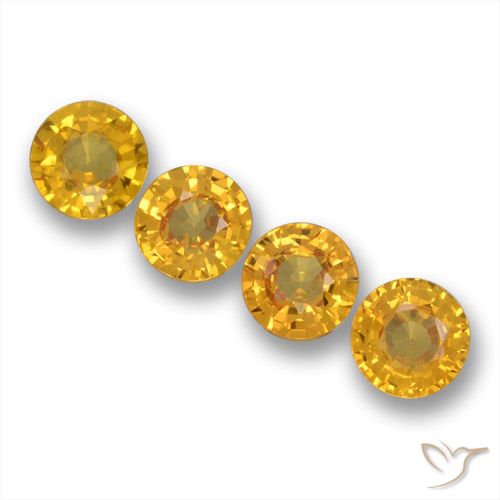 2.18ctw Naturale Dorato scuro Zaffiro, Rotondo, VVS-VS