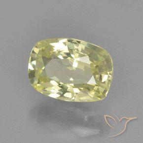 Zaffiro Limone giallo naturale da 1.06 ct, Cuscino, VVS-VS