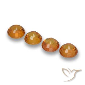 Gemme di Zaffiro Albicocca Arancia naturale da 2.75 ct, Rotondo, VVS-VS