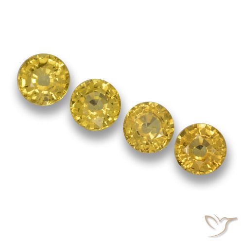 2.38ctw Naturale Giallo miele Zaffiro, Rotondo, VVS-VS