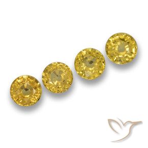 Gemme di Zaffiro Giallo miele naturale da 2.38 ct, Rotondo, VVS-VS