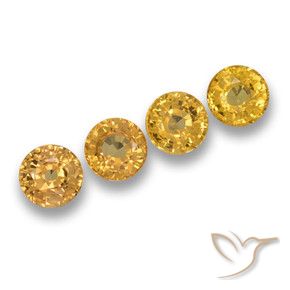 Gemme di Zaffiro Dorato naturale da 2.65 ct, Rotondo, VVS-VS