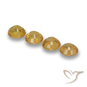 Gemme di Zaffiro Dorato naturale da 2.65 ct, Rotondo, VVS-VS